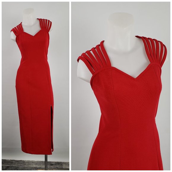 Emoi Dresses & Skirts - Emoi Retro Red Strappy Dress Size S